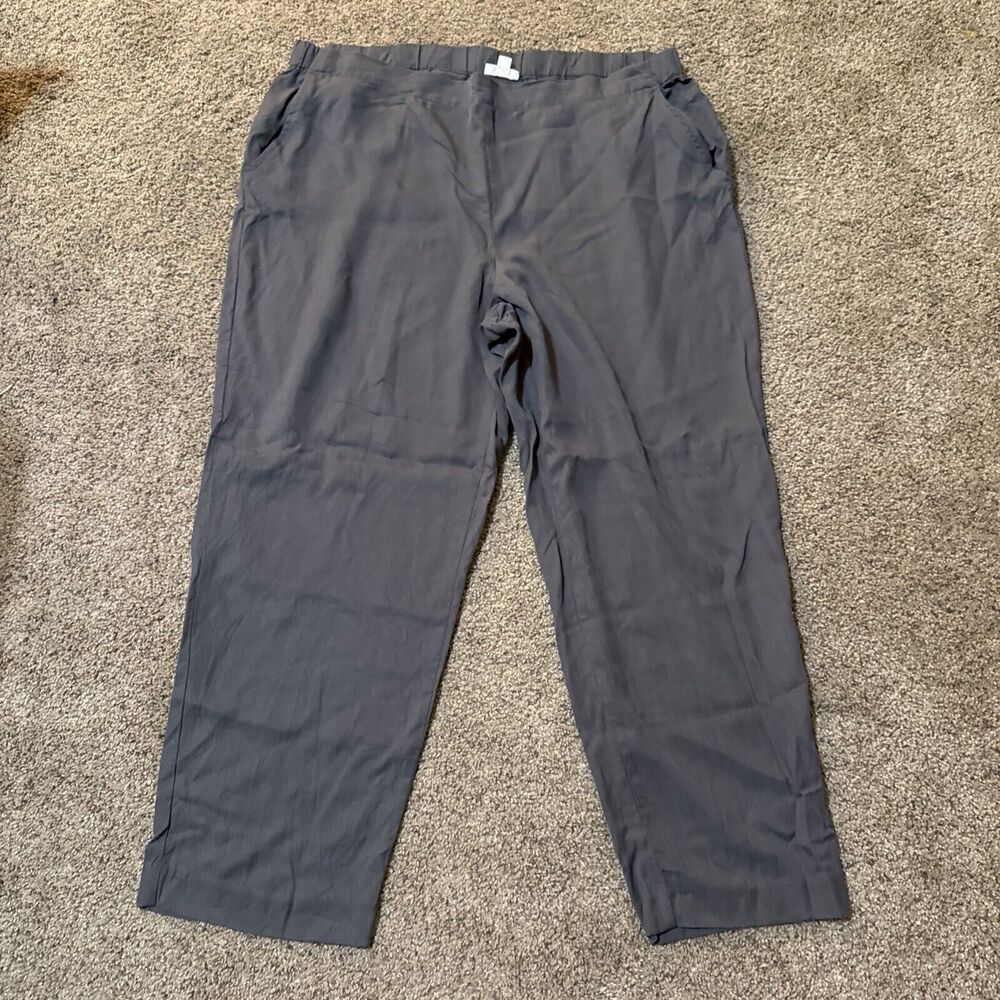 J. Jill Gray Wide Leg Pants Casual Comfort